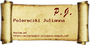 Polereczki Julianna névjegykártya